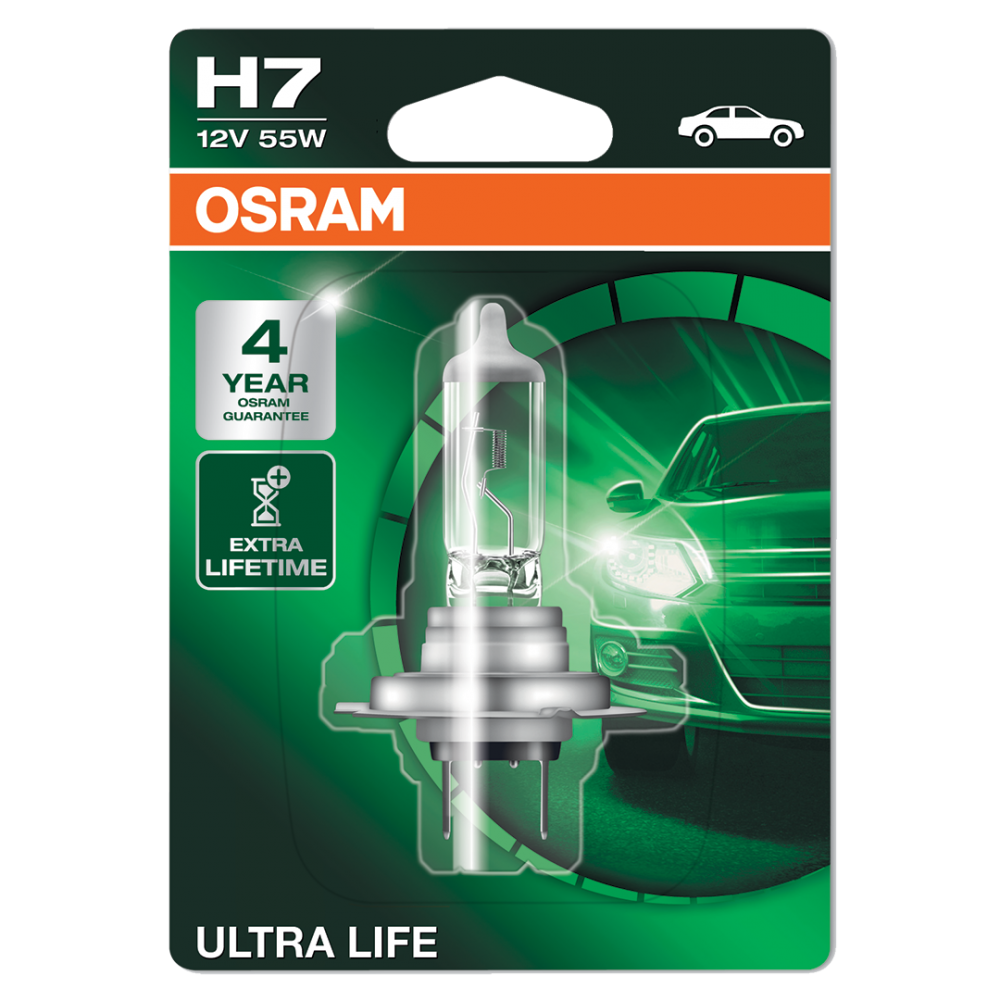 H7 Osram Ultra Life 12V к-т 2бр 